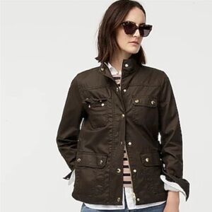 Green Field Jacket with Gold Buttons
